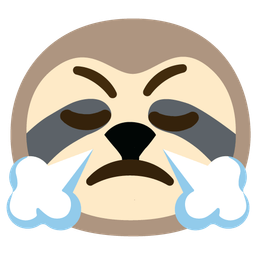 sloth and face with steam from nose