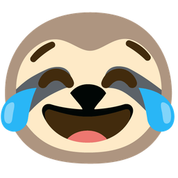 Sloth and Face with tears of joy