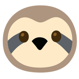sloth and face without mouth