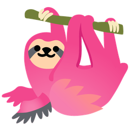 sloth and flamingo