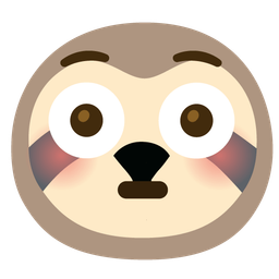 sloth and flushed face