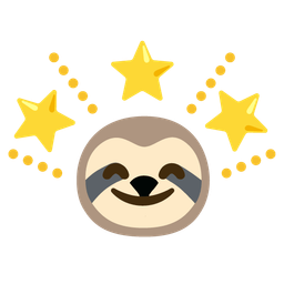 sloth and glowing star