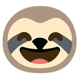 Sloth and Grinning face with smiling eyes