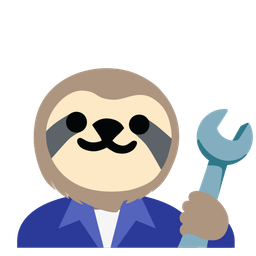 sloth and hammer and wrench