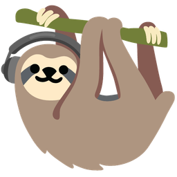 sloth and headphone