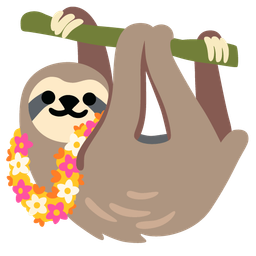 sloth and hibiscus