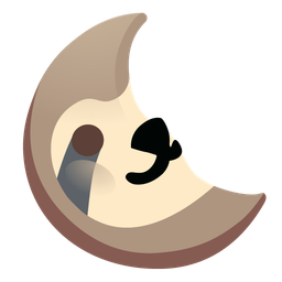 sloth and last quarter moon face