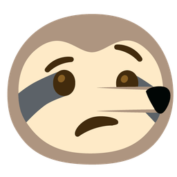 sloth and lying face