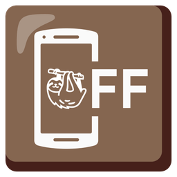 sloth and mobile phone off