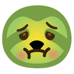 sloth and nauseated face