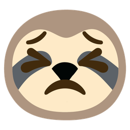 sloth and persevering face