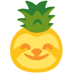 sloth and pineapple