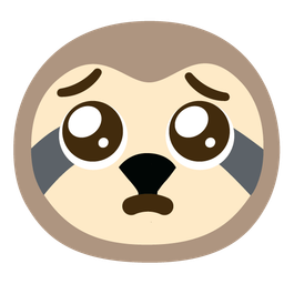 sloth and pleading face