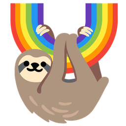 sloth and rainbow