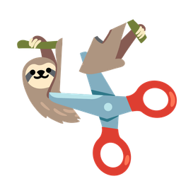 sloth and scissors