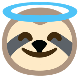 Sloth and Smiling face with halo
