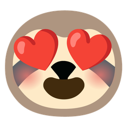 Sloth and Smiling face with heart-eyes