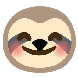 Sloth and Smiling face with smiling eyes