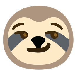 sloth and smirking face