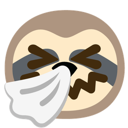 sloth and sneezing face