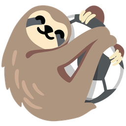 sloth and soccer ball