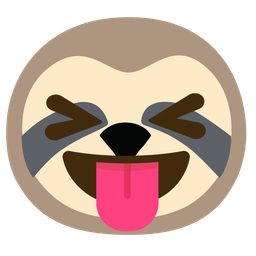 Sloth and Squinting face with tongue