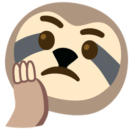 sloth and thinking face
