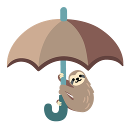 sloth and umbrella
