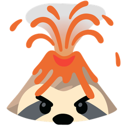 sloth and volcano