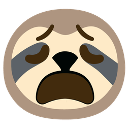 sloth and weary face