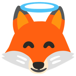 smiling face with halo and fox
