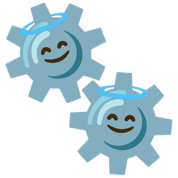 smiling face with halo and gear