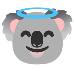 smiling face with halo and koala