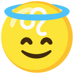 smiling face with halo and Leo