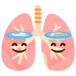 smiling face with halo and lungs