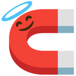 smiling face with halo and magnet