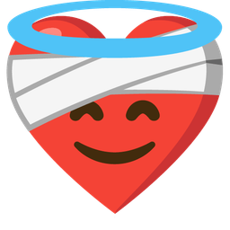 smiling face with halo and mending heart