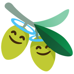 smiling face with halo and olive