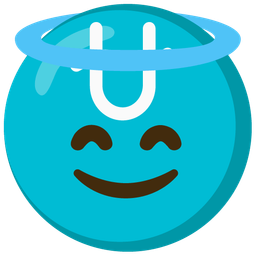 smiling face with halo and Ophiuchus