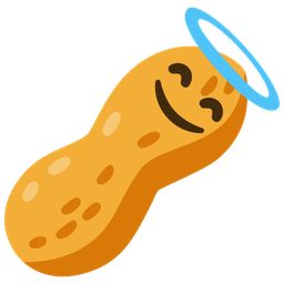 smiling face with halo and peanuts