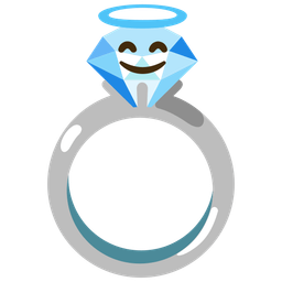 smiling face with halo and ring