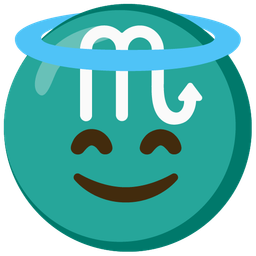 smiling face with halo and Scorpio