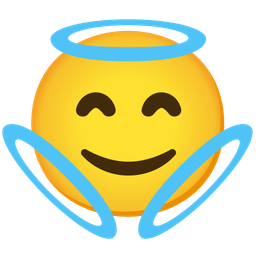smiling face with halo and smiling face with halo