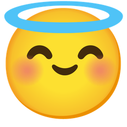 Smiling face with halo and Smiling face with smiling eyes