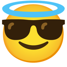 smiling face with halo and smiling face with sunglasses