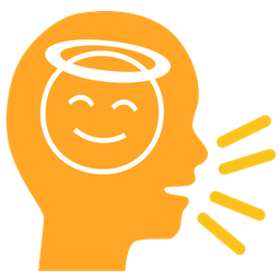 smiling face with halo and speaking head