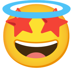 Smiling face with halo and Star-struck