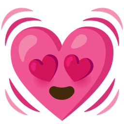 smiling face with heart-eyes and beating heart