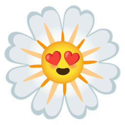 smiling face with heart-eyes and blossom