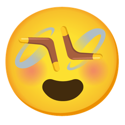 smiling face with heart-eyes and boomerang